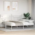 Lit jour  avec lit gigogne blanc 100x200 cm en acier