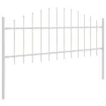 Clôture de jardin  avec dessus en hoops blanc 1,7x0,75 m en acier