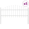 Clôture de jardin  avec arceau Blanc 8,5x0,75 m Acier