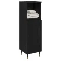 Armoire de salle de bain  Noir Chêne 30x30x100 cm Bois aggloméré
