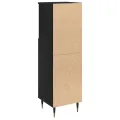 Armoire de salle de bain  Noir Chêne 30x30x100 cm Bois aggloméré