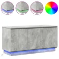 Meuble TV béton gris 100x38x49 cm Bois d'ingénierie