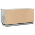 Meuble TV béton gris 100x38x49 cm Bois d'ingénierie