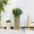 Jardinière avec Doublure 33x33x65 cm Bois Imprégné Pin