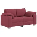 Canapé loveseat  Rouge vin 120 cm Tissu