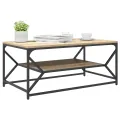 Table Basse avec Étagère Chêne Sonoma 90x50x40 cm Bois d'ingénierie