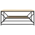 Table Basse avec Étagère Chêne Sonoma 90x50x40 cm Bois d'ingénierie