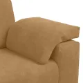 Ensemble de canapés 3 pcs avec coussins Marron Velours