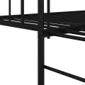 Cadre de lit jumeau avec lit gigogne Noir 100x200 cm Acier
