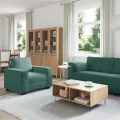 Ensemble de canapés 3 pcs avec coussins Vert foncé Velours