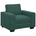 Ensemble de canapés 3 pcs avec coussins Vert foncé Velours