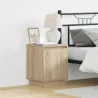 Table de chevet avec lumières LED Chêne Sonoma 39x34,5x50 cm