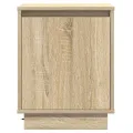Table de chevet avec lumières LED Chêne Sonoma 39x34,5x50 cm