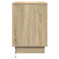 Table de chevet avec lumières LED Chêne Sonoma 39x34,5x50 cm