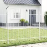 Clôture de jardin  avec sommet en arceau blanc 10,2x1,5 m en acier
