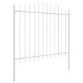 Clôture de jardin  avec sommet en arceau blanc 10,2x1,5 m en acier