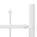 Clôture de jardin  avec sommet en arceau blanc 10,2x1,5 m en acier