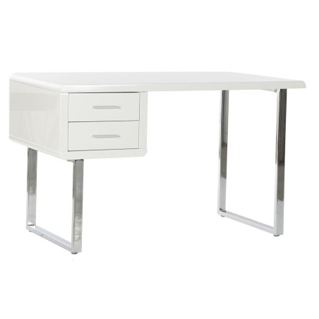 Escritorio DKD Home Decor Blanco Plateado Metal Madera MDF 120 x 55 x