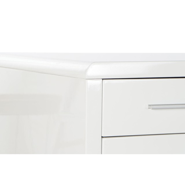 Bureau DKD Home Decor Blanc Argenté Métal Bois MDF 120 x 55 x 76 cm