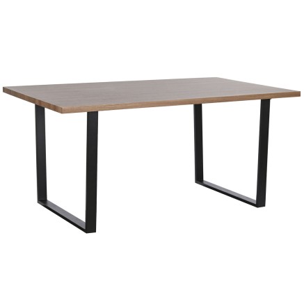Table de Salle à Manger Home ESPRIT Marron Noir Fer Bois MDF 160 x 90 2