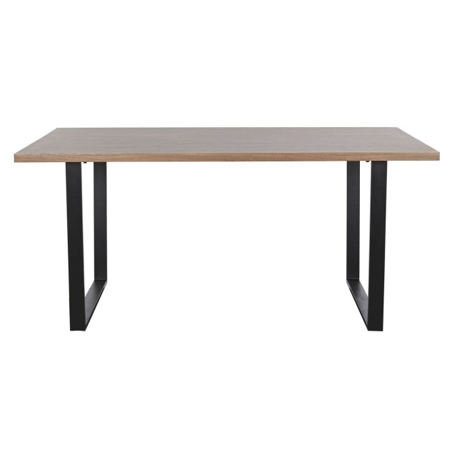 Mesa de Comedor Home ESPRIT Marrón Negro Hierro Madera MDF 160 x 90 x