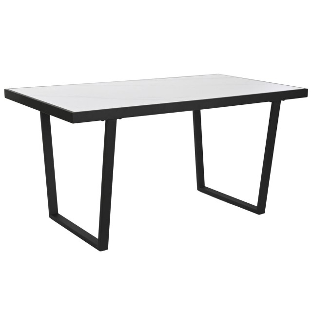 Table de Salle à Manger Home ESPRIT Blanc Noir Métal 150 x 80 x 75 c