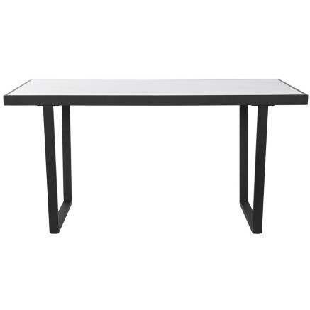 Tavolo da Pranzo Home ESPRIT Bianco Nero Metallo 150 x 80 x 75 cm 2