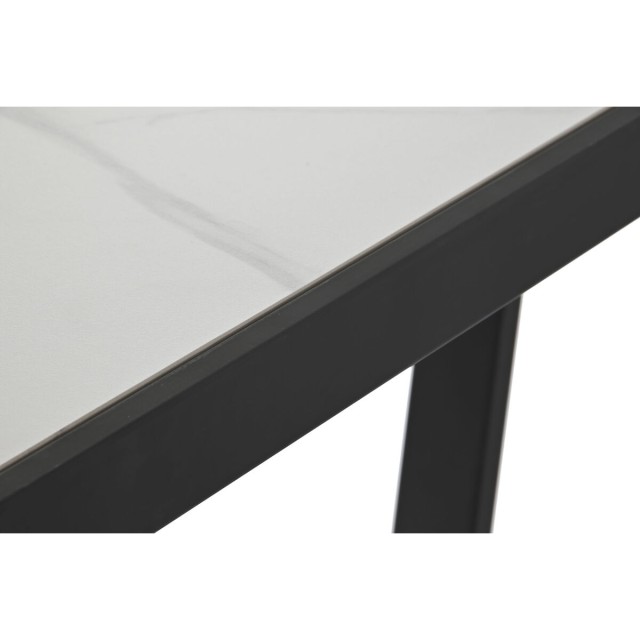 Table de Salle à Manger Home ESPRIT Blanc Noir Métal 150 x 80 x 75 c