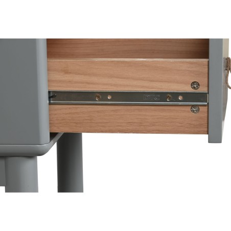 Comodino Home ESPRIT Azzurro Grigio Naturale Legno MDF 48 x 40 x 55 cm