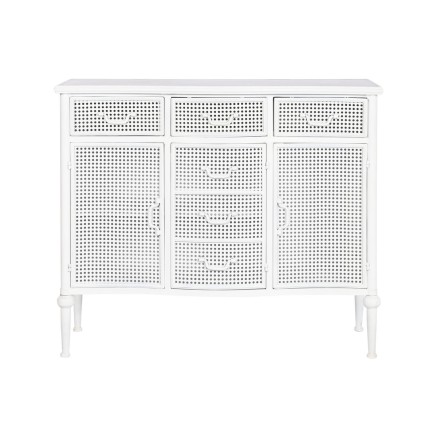 Credenza Home ESPRIT Bianco Metallo 101 x 42 x 85 cm 2