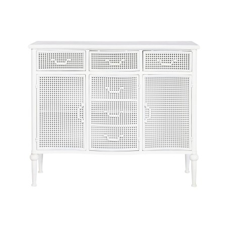 Credenza Home ESPRIT Bianco Metallo 101 x 42 x 85 cm