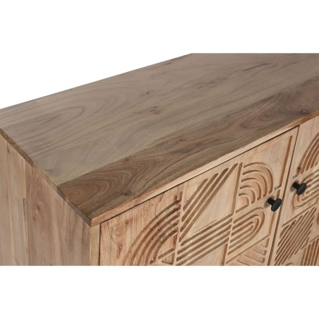 Credenza Home ESPRIT Marrone Nero Metallo Acacia 145 x 40 x 80 cm
