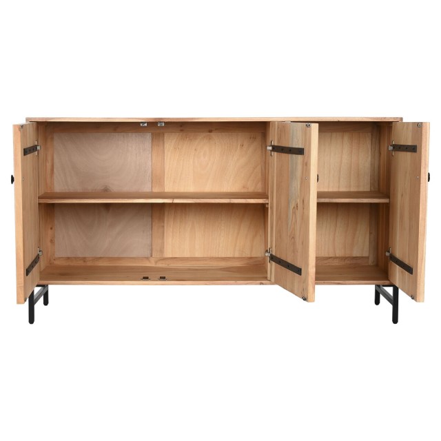 Dressoir Home ESPRIT Bruin Zwart Metaal Acacia 145 x 40 x 80 cm
