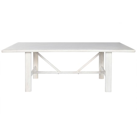 Tavolo da Pranzo Home ESPRIT Bianco Legno di mango 213,4 x 96,5 x 76,2