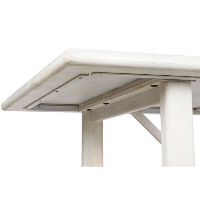 Mesa de Comedor Home ESPRIT Blanco Madera de mango 213,4 x 96,5 x 76,2