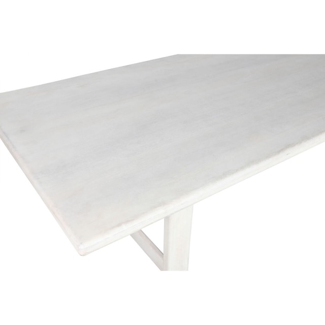 Tavolo da Pranzo Home ESPRIT Bianco Legno di mango 213,4 x 96,5 x 76,2