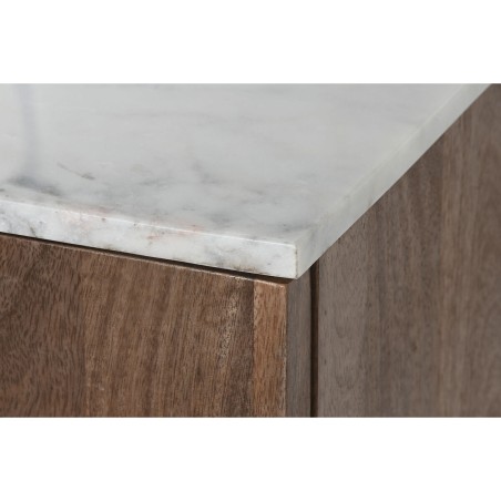 Aparador Home ESPRIT Blanco Marrón Mármol Madera de mango 162,5 x 47