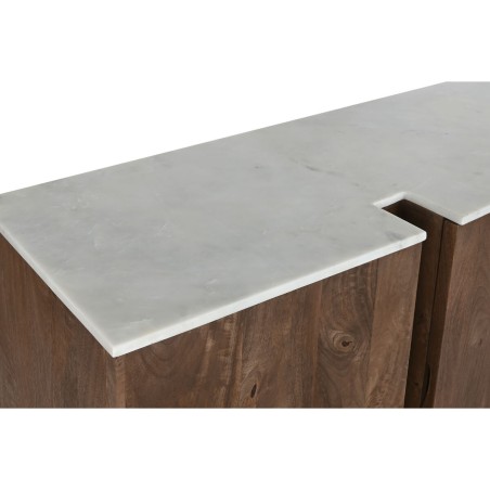 Sideboard Home ESPRIT White Brown Marble Mango wood 162,5 x 47 x 76 cm