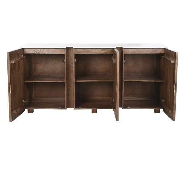 Credenza Home ESPRIT Bianco Marrone Marmo Legno di mango 162,5 x 47 x