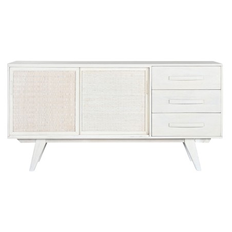 Credenza Home ESPRIT Bianco Rattan Legno di mango 155 x 40 x 80 cm