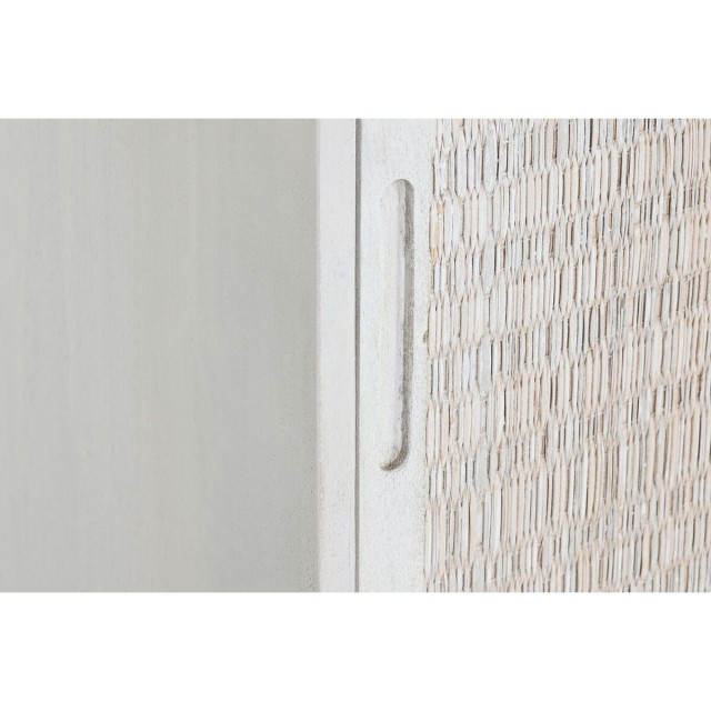 Anrichte Home ESPRIT Weiß Rattan Mango-Holz 155 x 40 x 80 cm