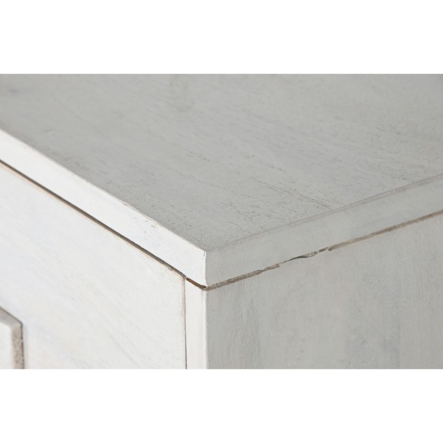 Buffet Home ESPRIT Blanc Rotin Bois de manguier 155 x 40 x 80 cm