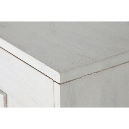 Aparador Home ESPRIT Blanco Ratán Madera de mango 155 x 40 x 80 cm