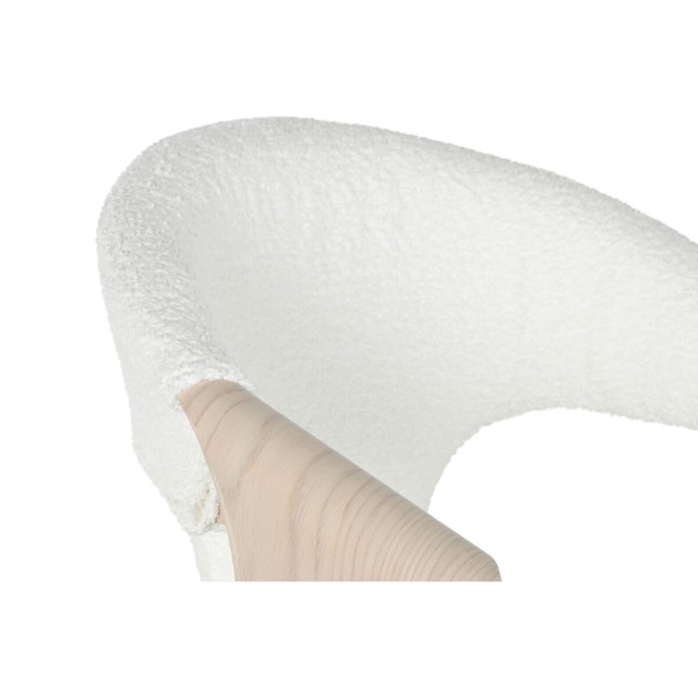 Chaise de Salle à Manger Home ESPRIT Blanc Polyester Bois 55,5 x 67,5