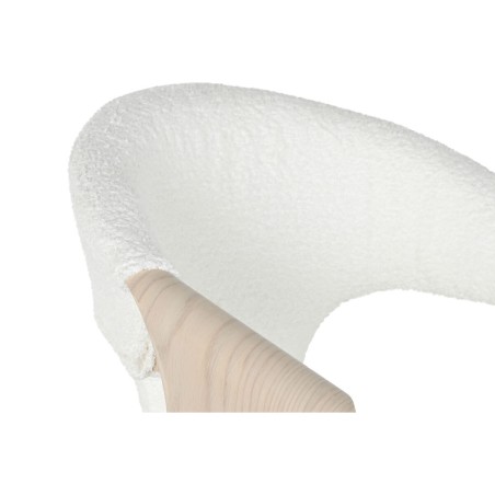 Chaise de Salle à Manger Home ESPRIT Blanc Polyester Bois 55,5 x 67,5