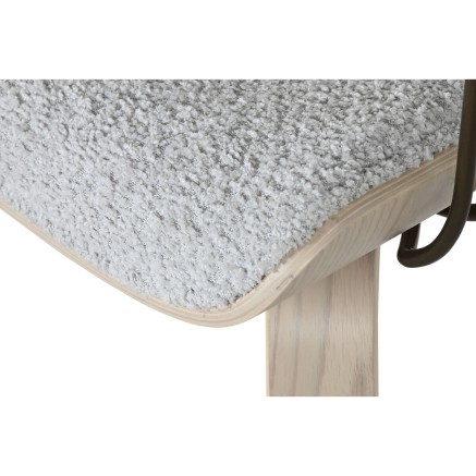 Sedia da Sala da Pranzo Home ESPRIT Grigio Poliestere Legno 51 x 55 x 2