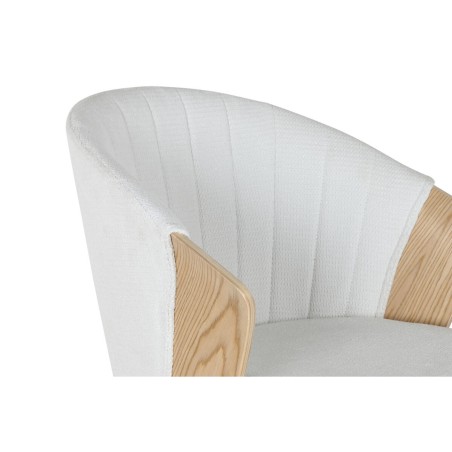 Chaise de Salle à Manger Home ESPRIT Blanc Polyester Bois 60 x 57,5 x