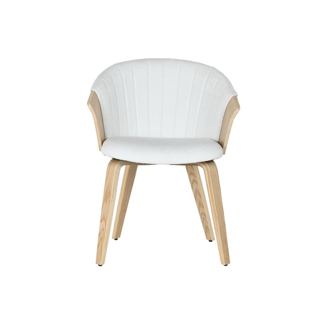 Chaise de Salle à Manger Home ESPRIT Blanc Polyester Bois 60 x 57,5 x