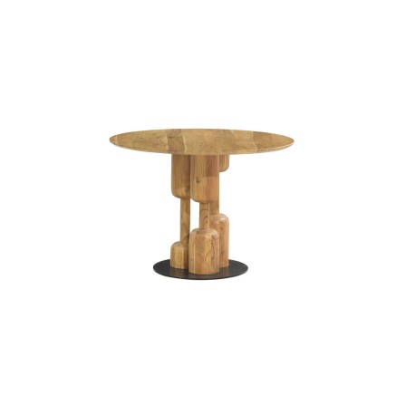 Eettafel Home ESPRIT Metaal Acacia 106 x 106 x 76 cm