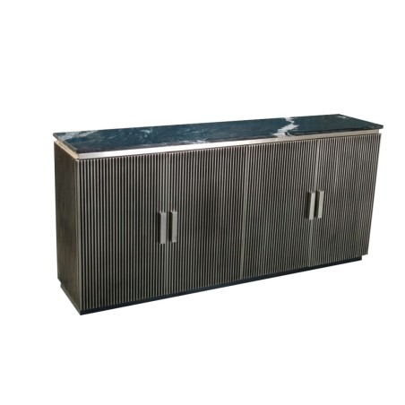 Sideboard Home ESPRIT Black Silver Brass Marble 180 x 40 x 85 cm 180 x